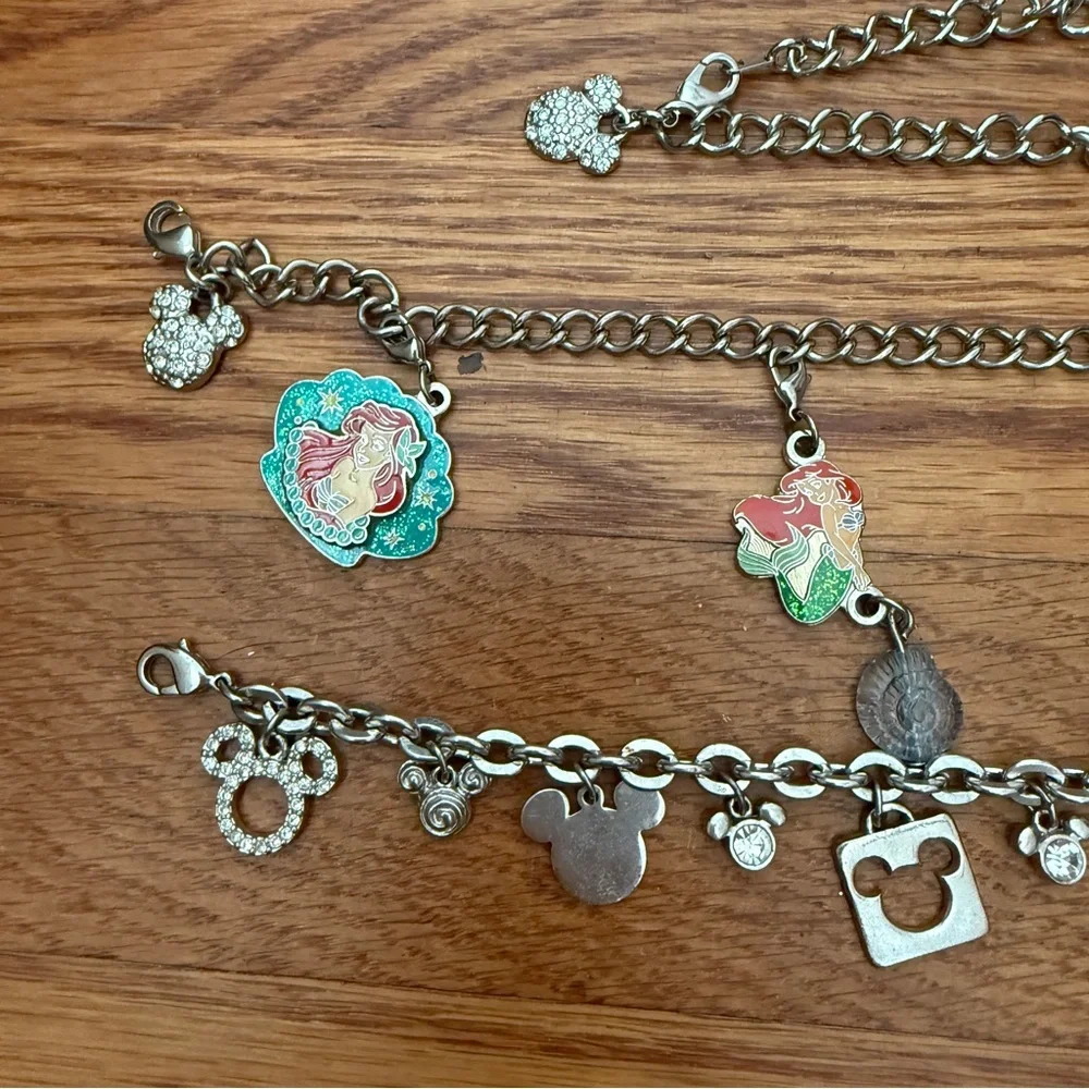 Disney Mickey, little mermaid, charm bracelets